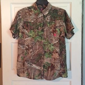 Camo button up